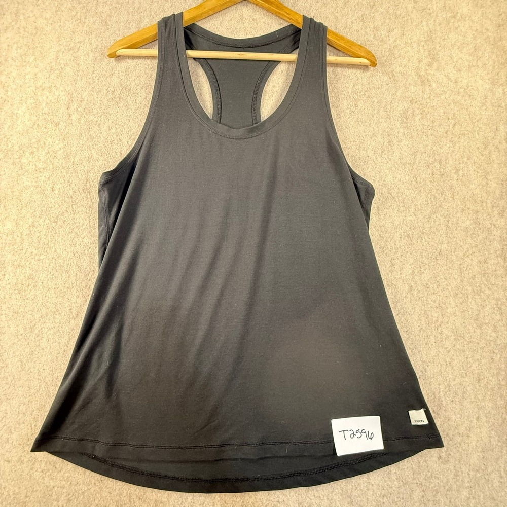 Vuori Lux Performance Racerback Tank Top Black Yoga Activewear